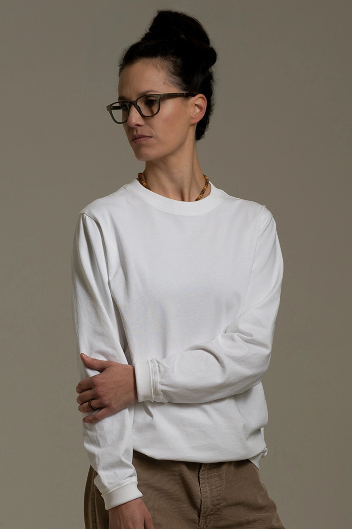 the white longsleeve.