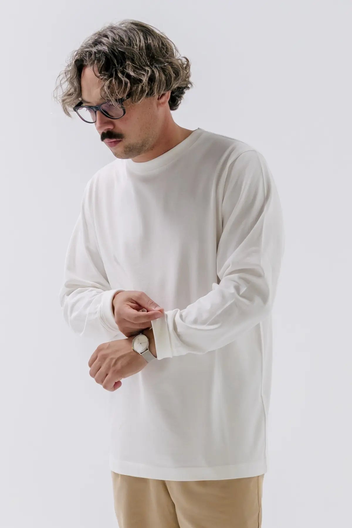 the white longsleeve.