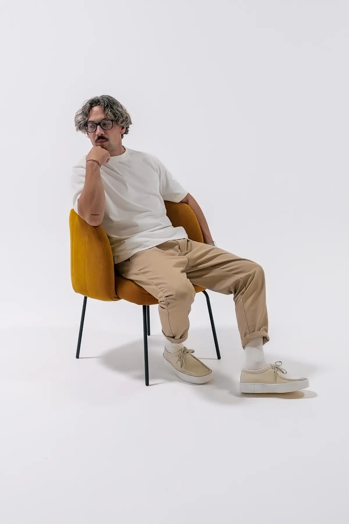 the white tee.
