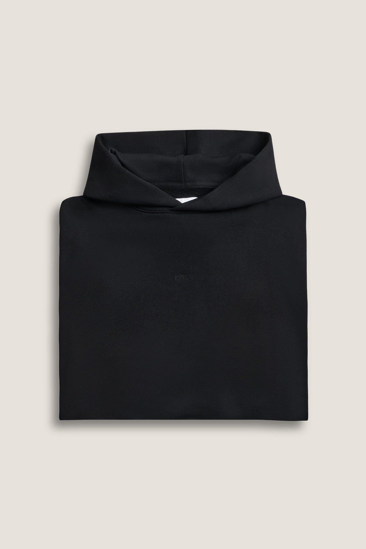 the black hoodie.