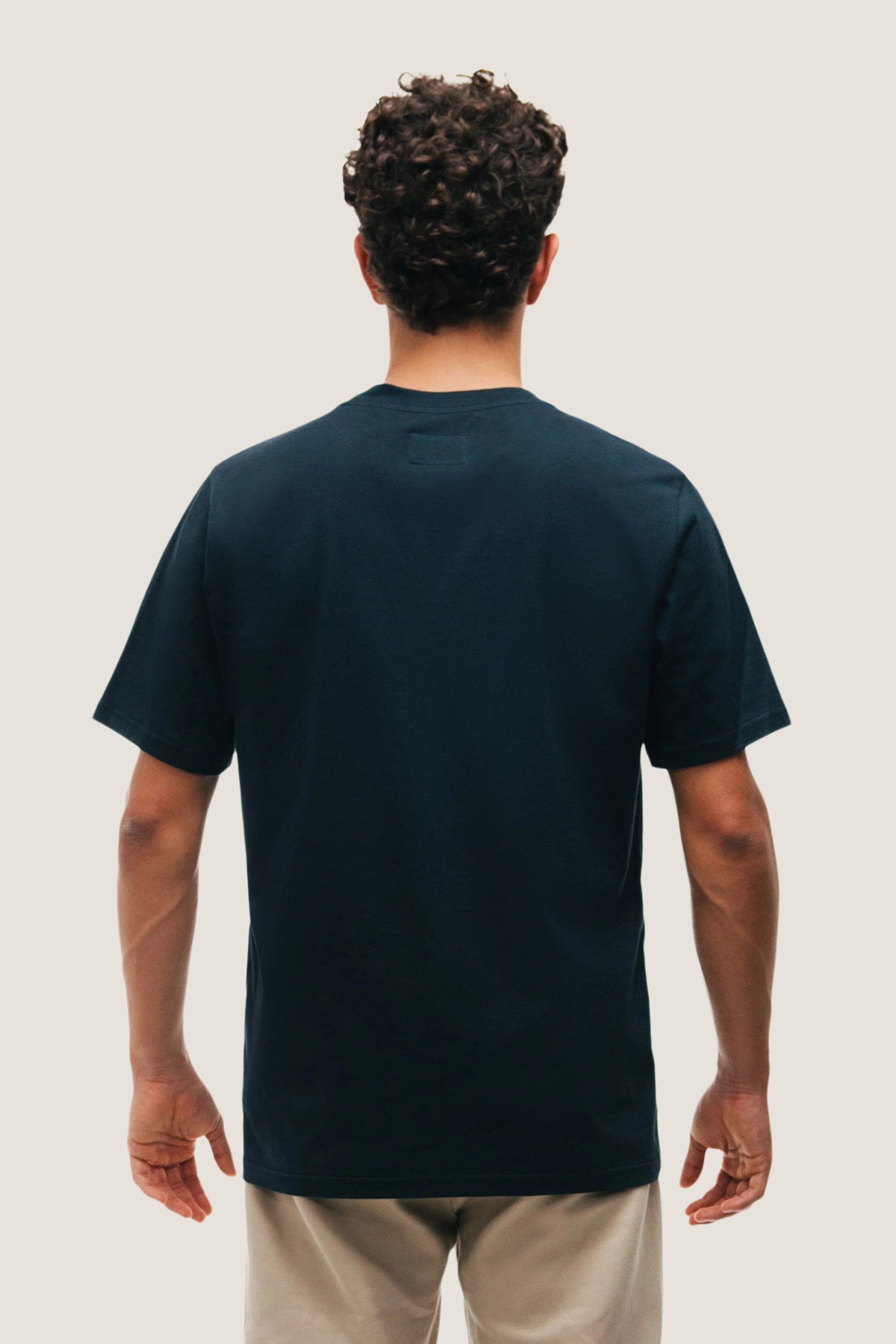 the navy t-shirt.