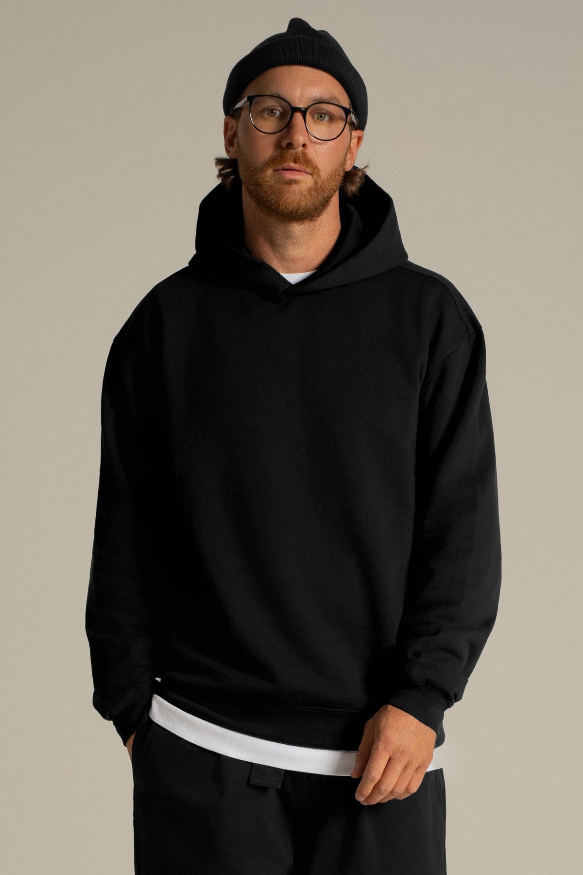 gúdd. The Black Hoodie in Black