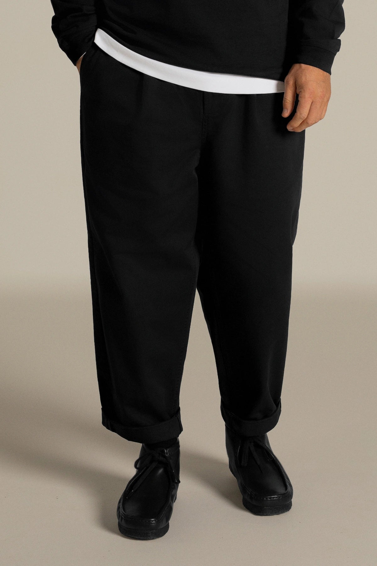 gúdd. The Black Work Trousers in Black
