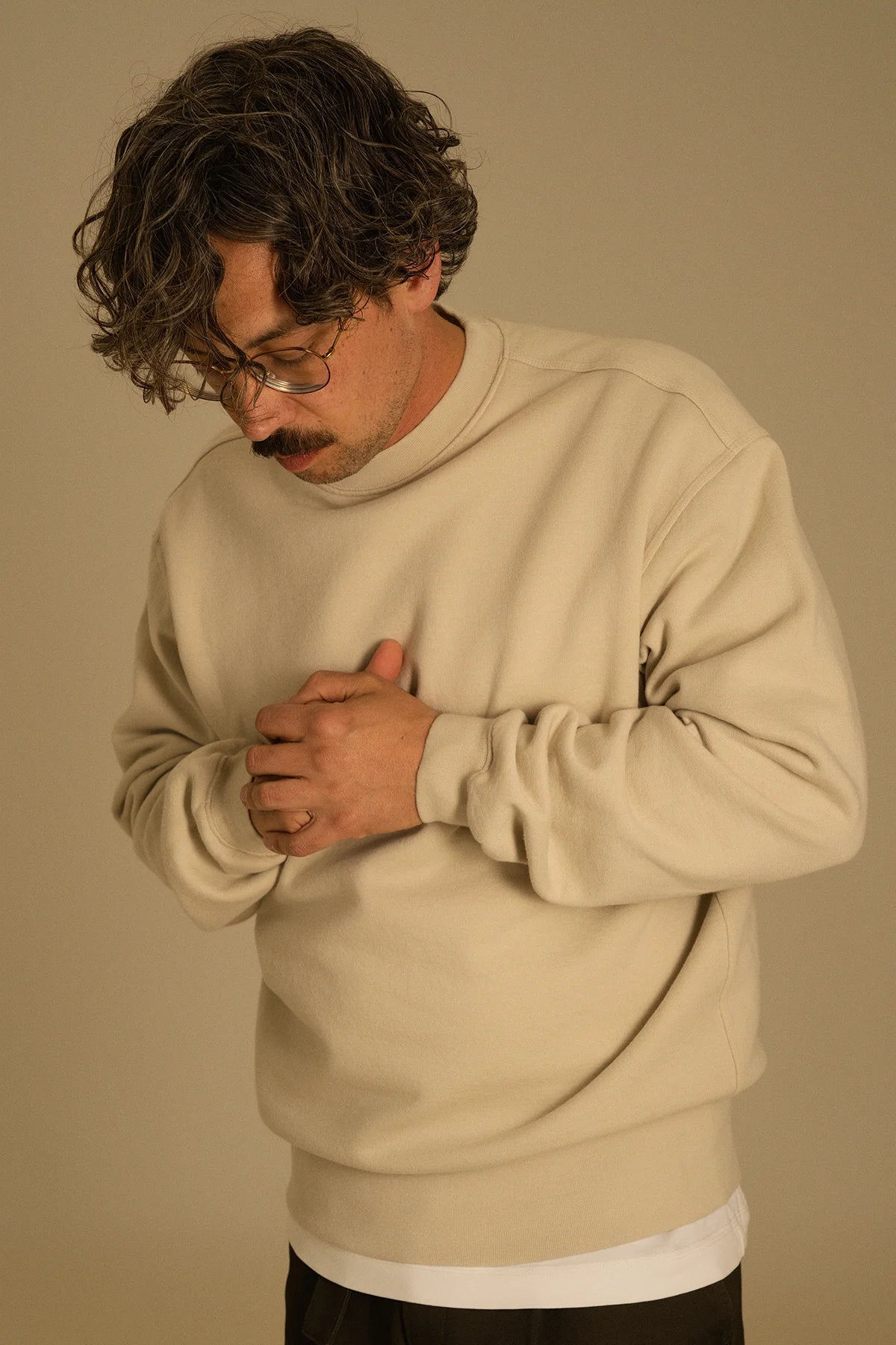 the bone crewneck.