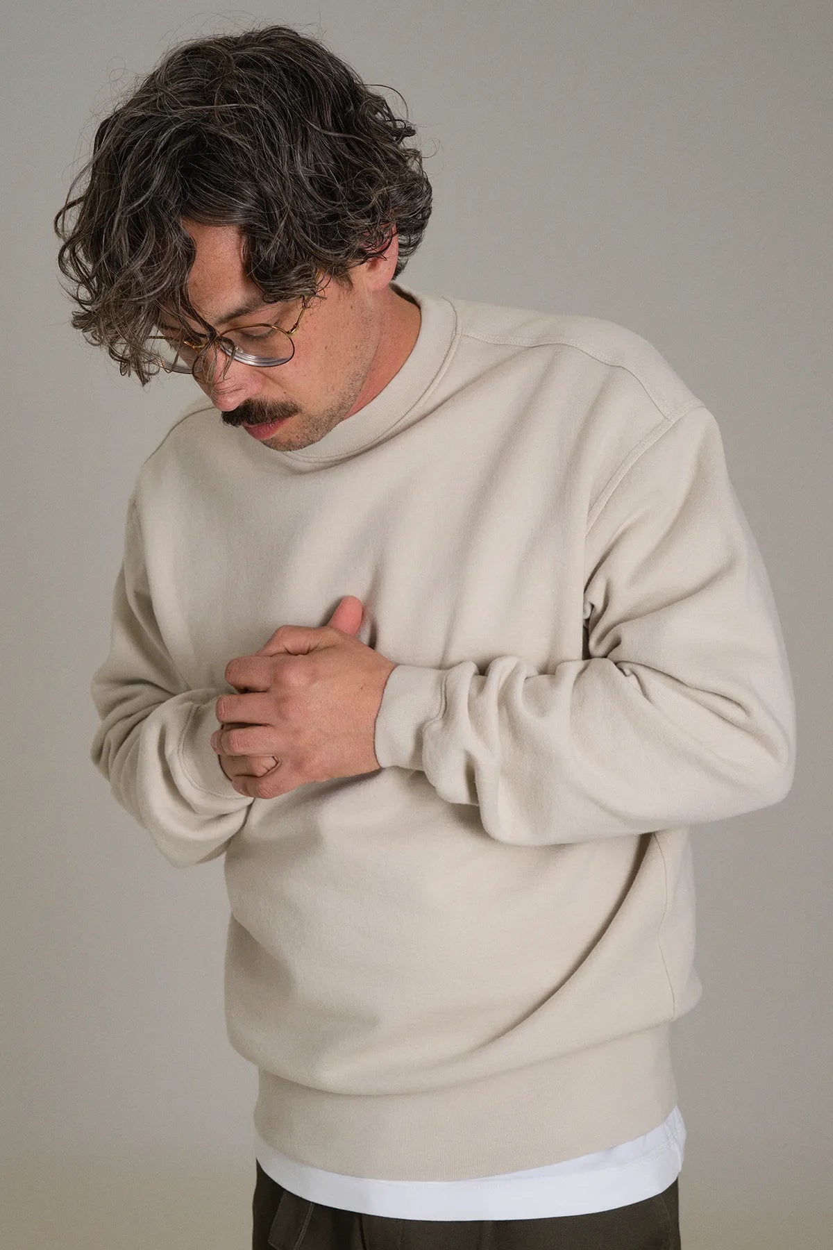 the bone crewneck.