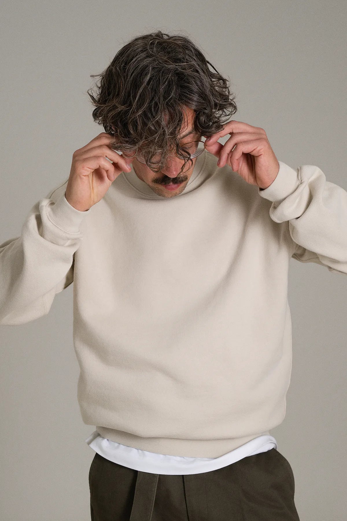 the bone crewneck.