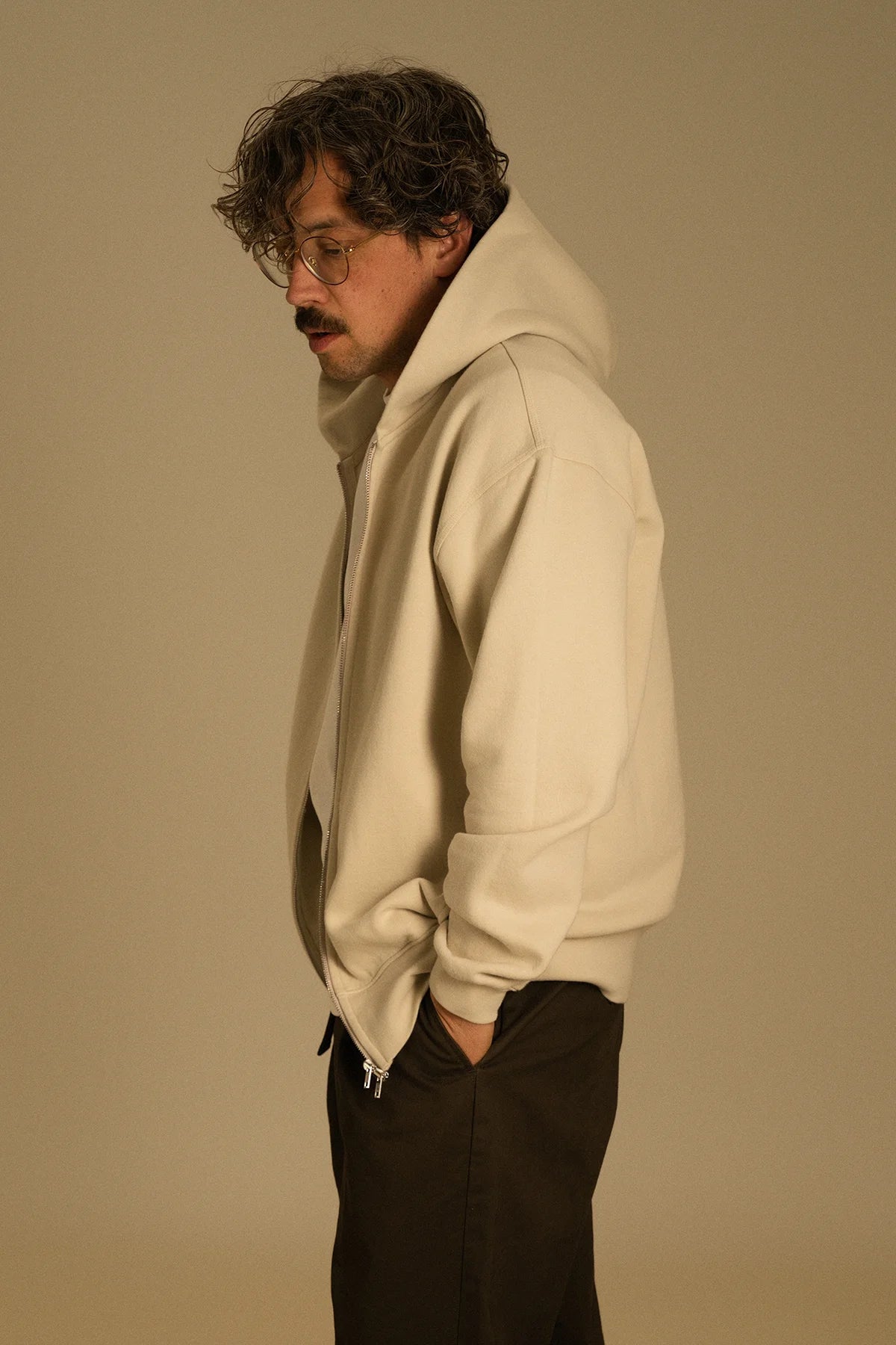 the bone zip hoodie.