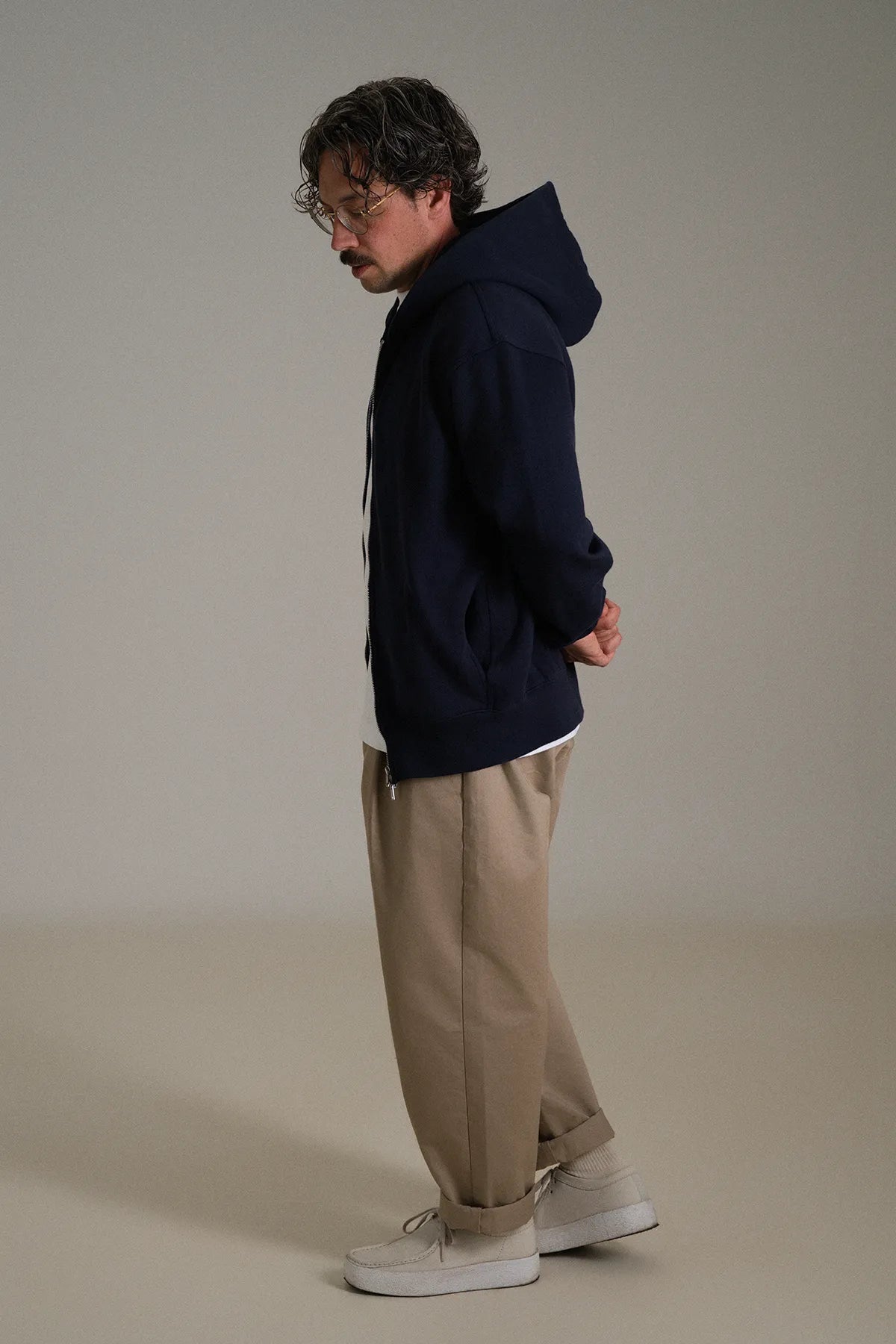 gúdd. The Ink Zip Hoodie in Deep Ink, product photo 7
