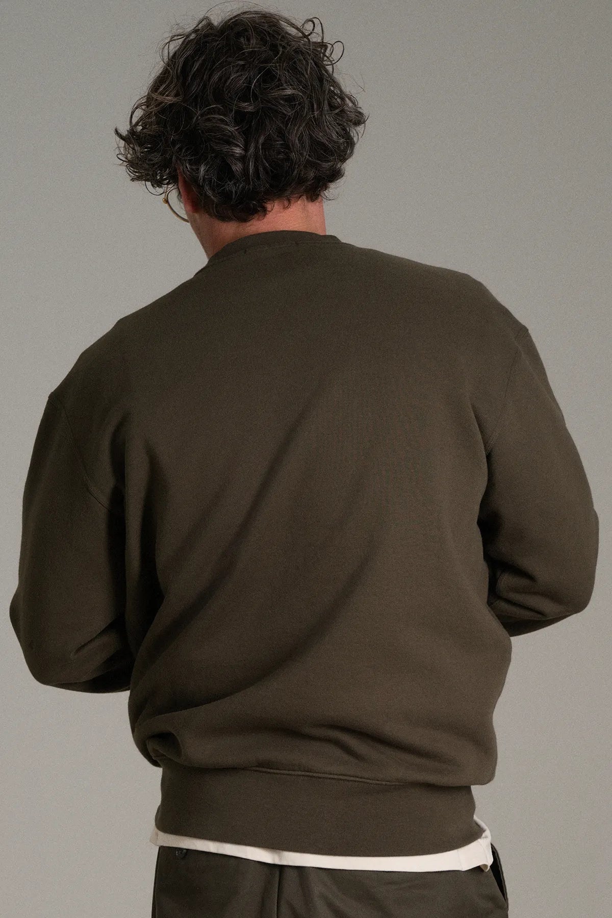 the olive crewneck.