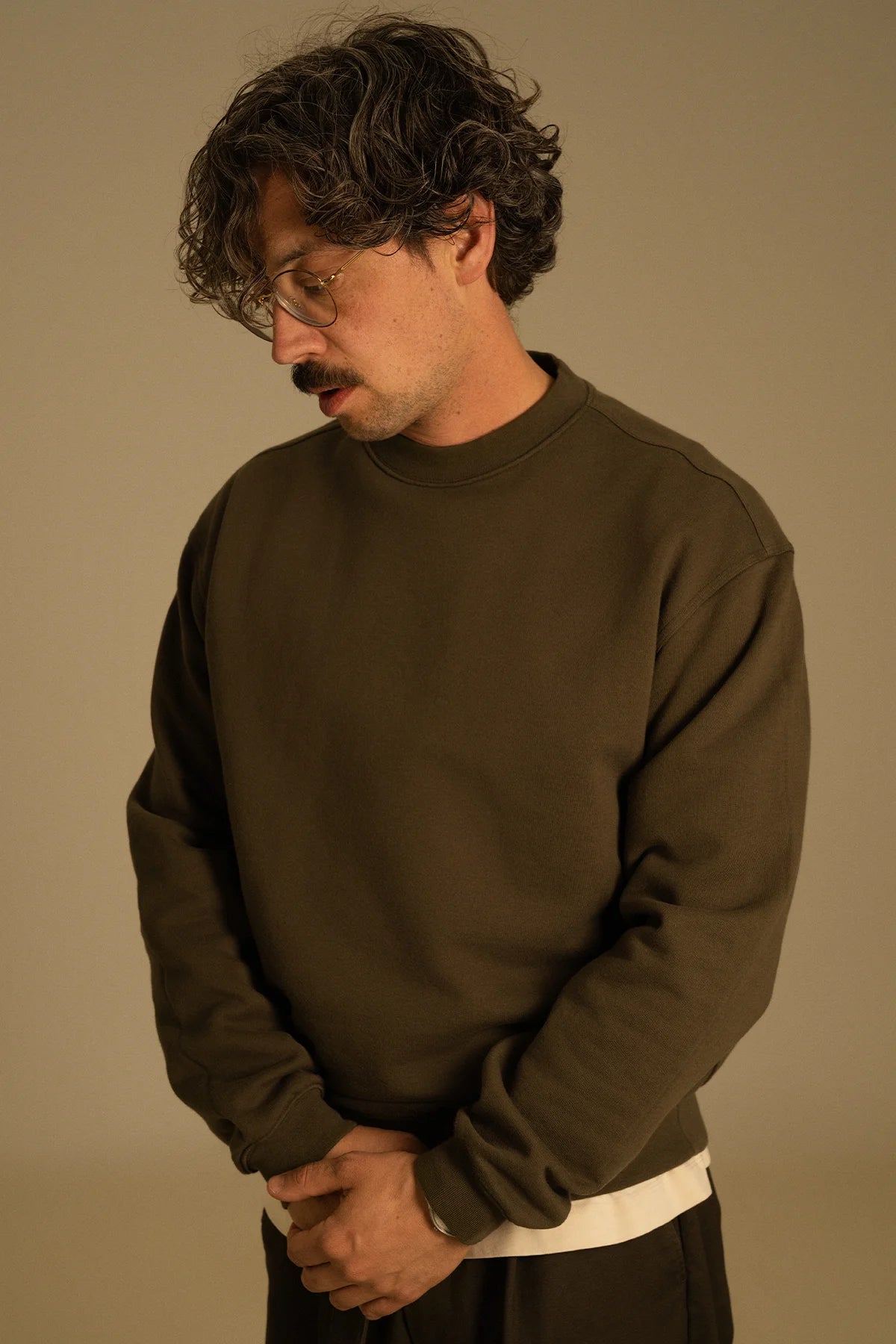 the olive crewneck.