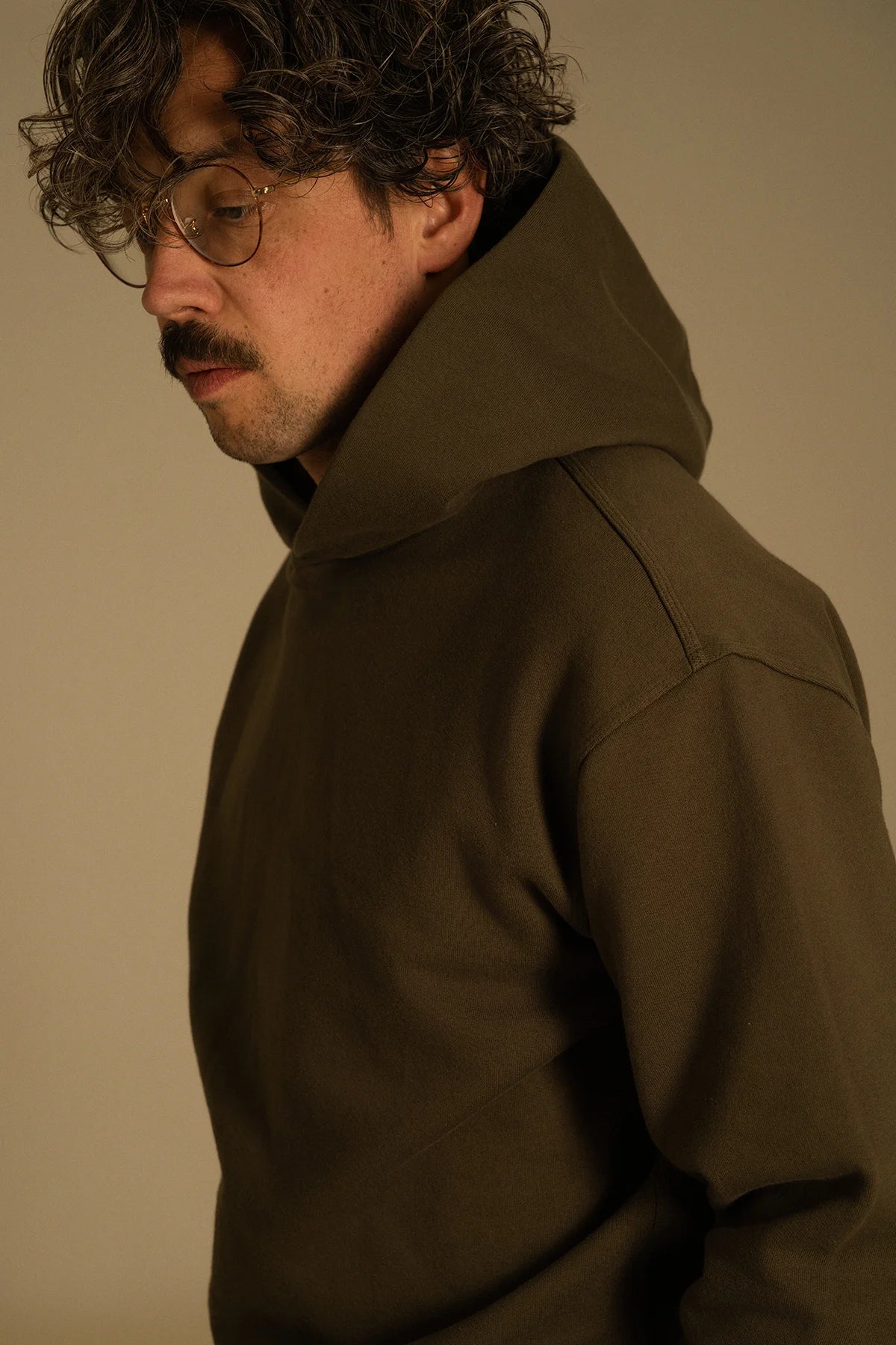 the olive hoodie.