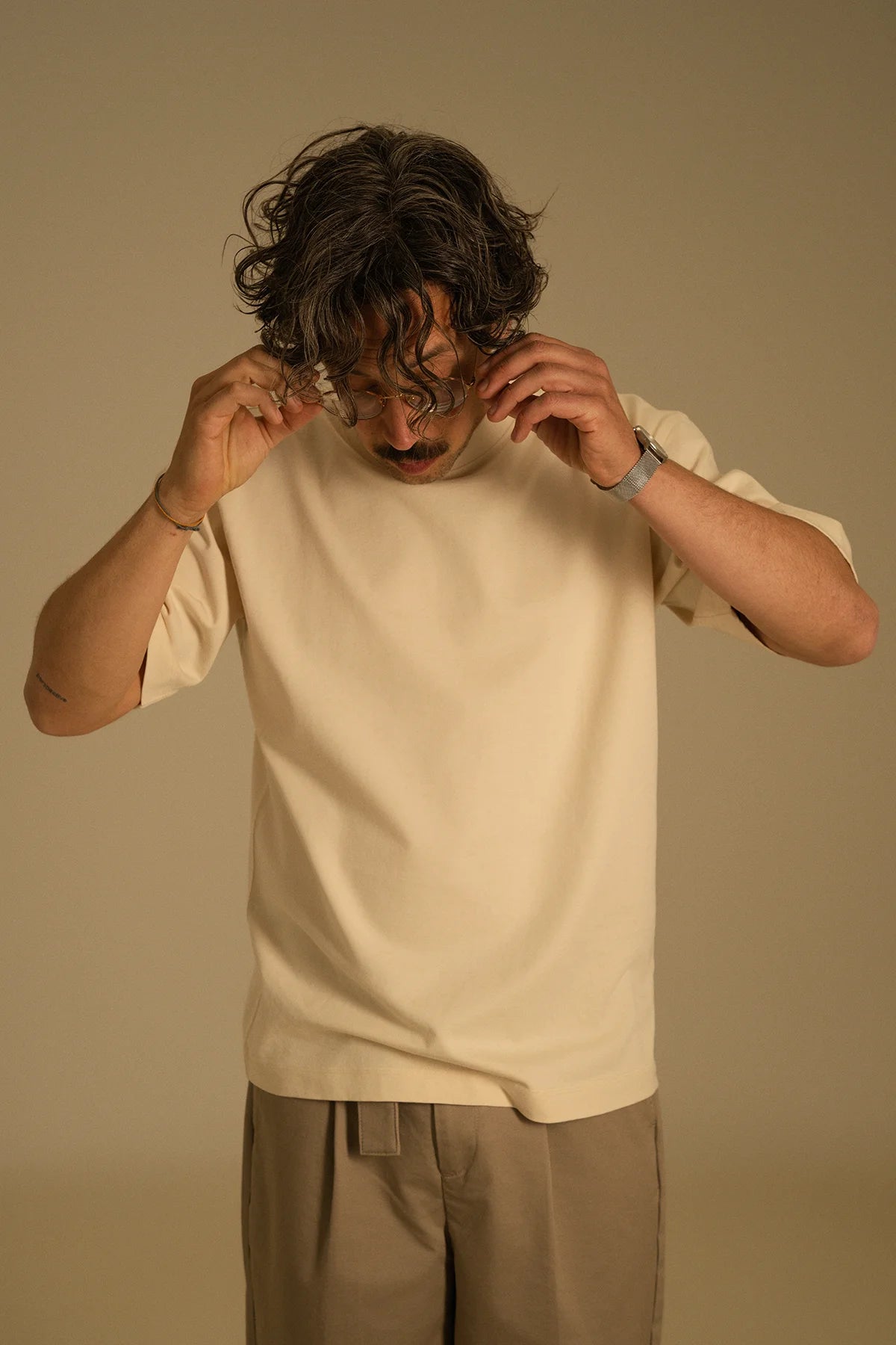 the undyed tee.