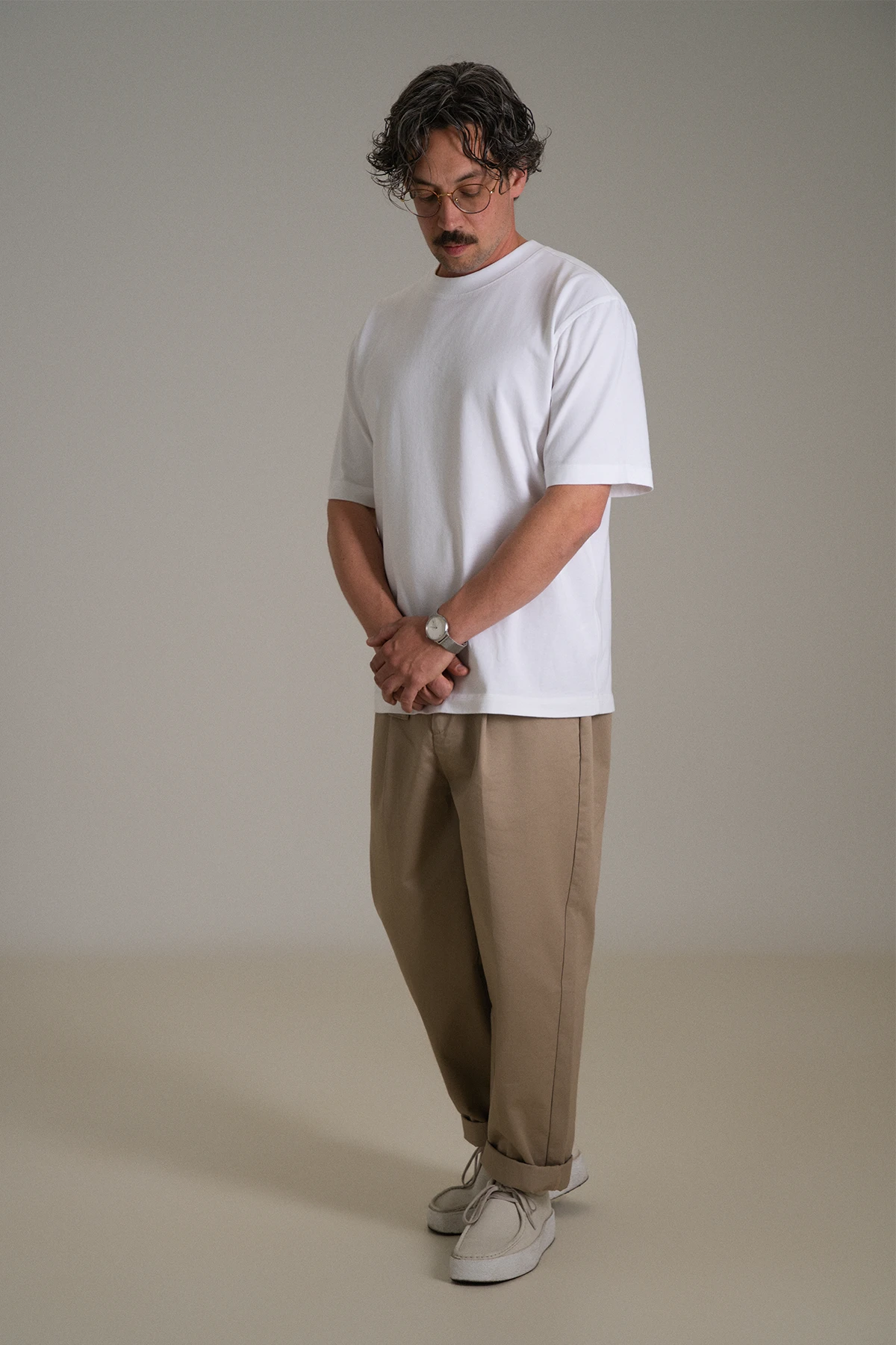 the white tee.