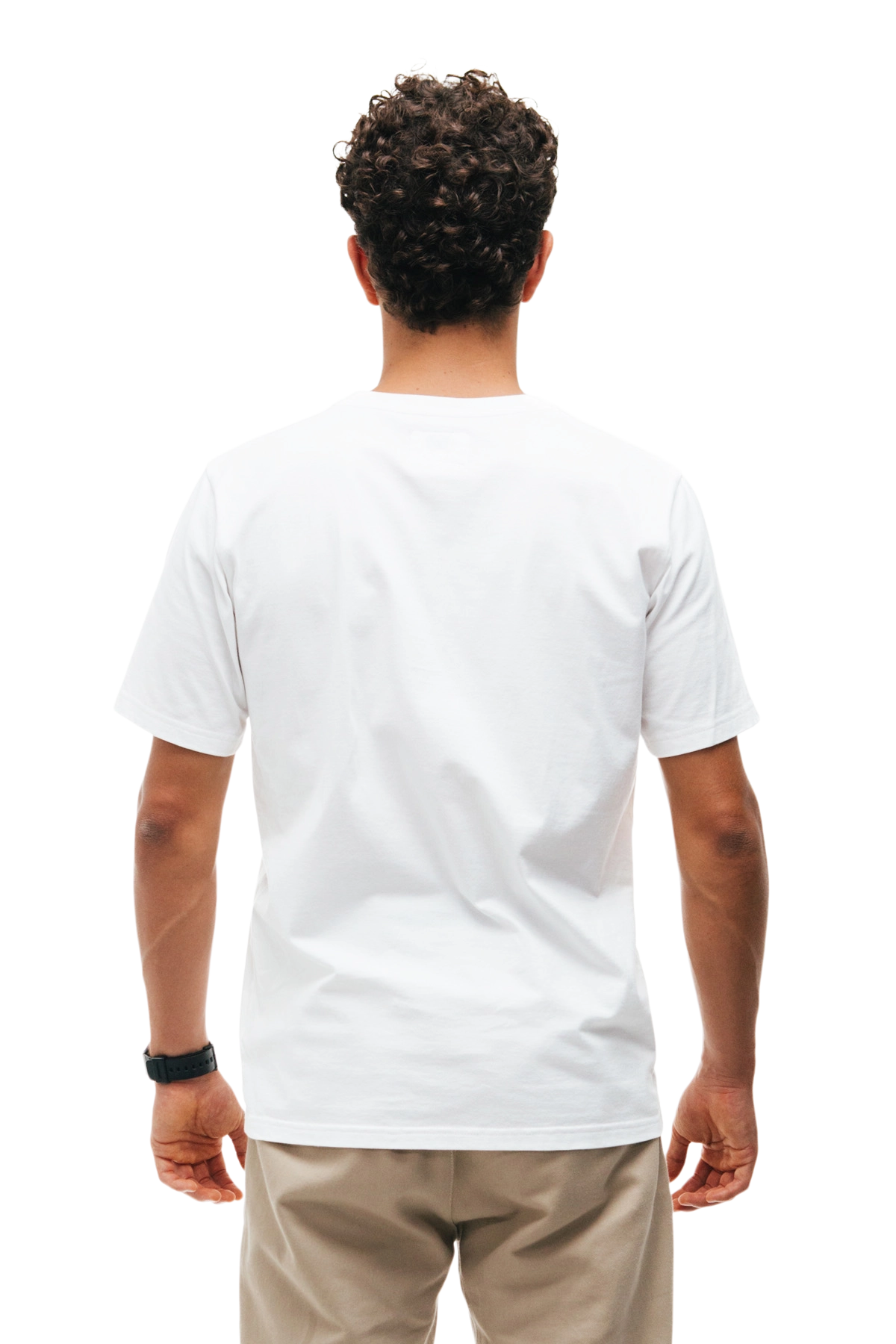 the white t-shirt.