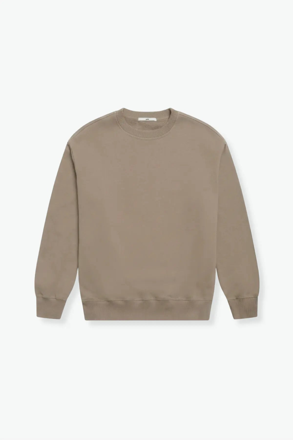 the taupe crewneck.