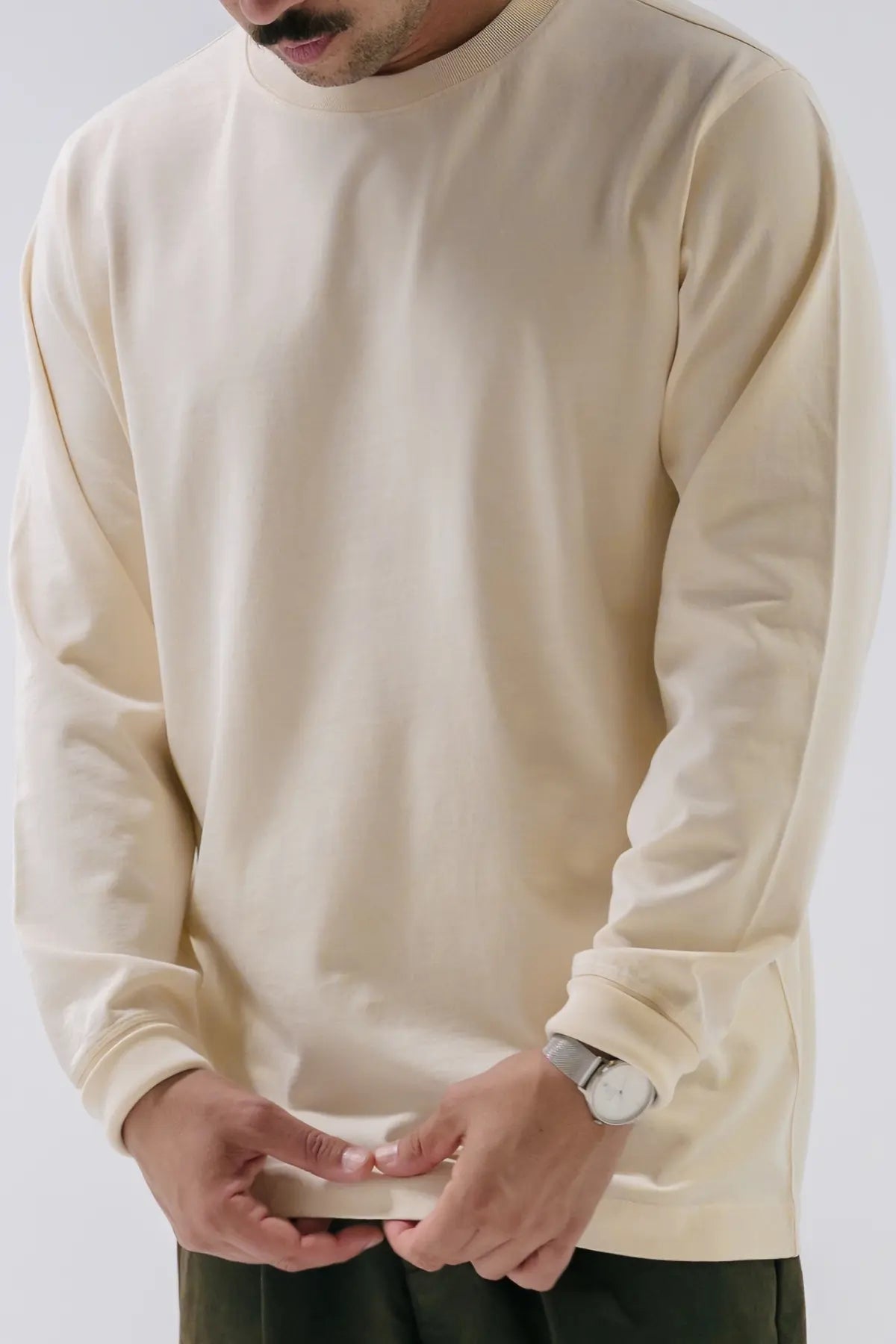 the all-natural bare ecru longsleeve.