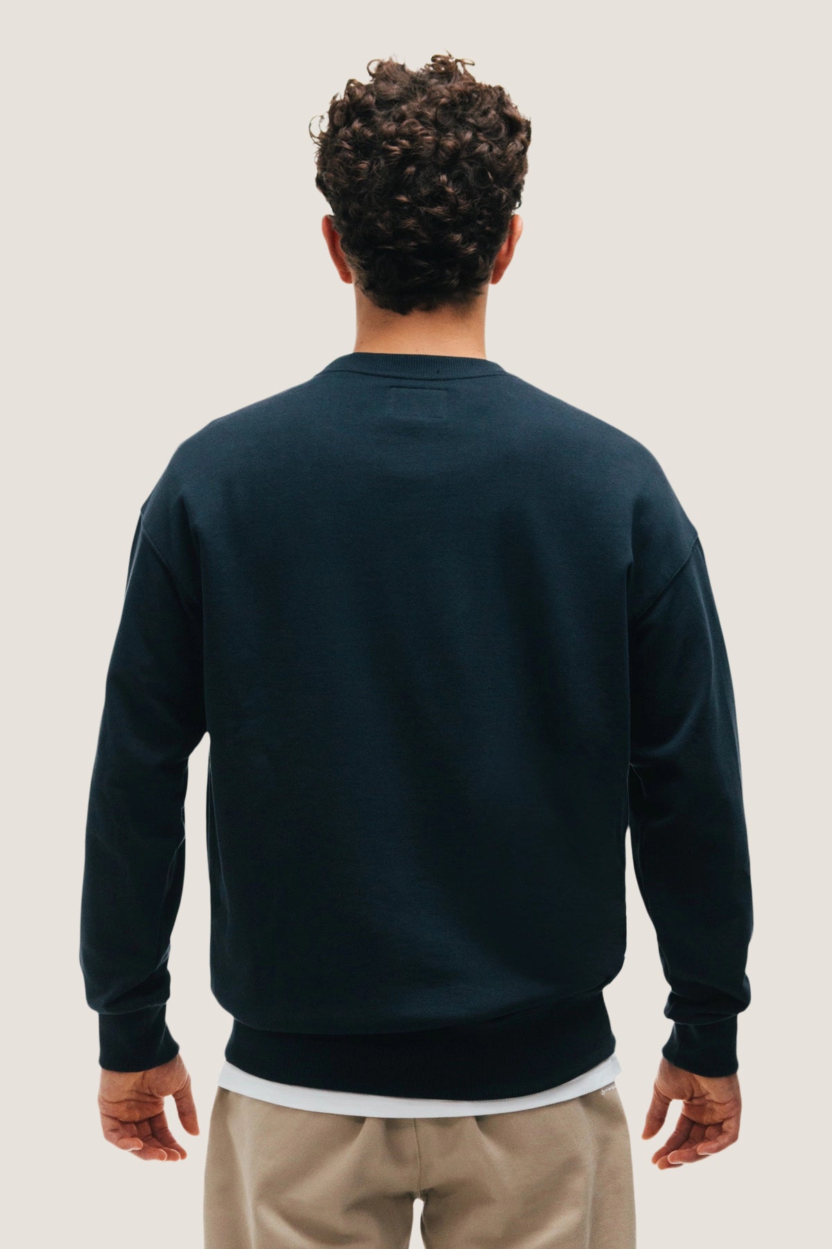 the navy crewneck.