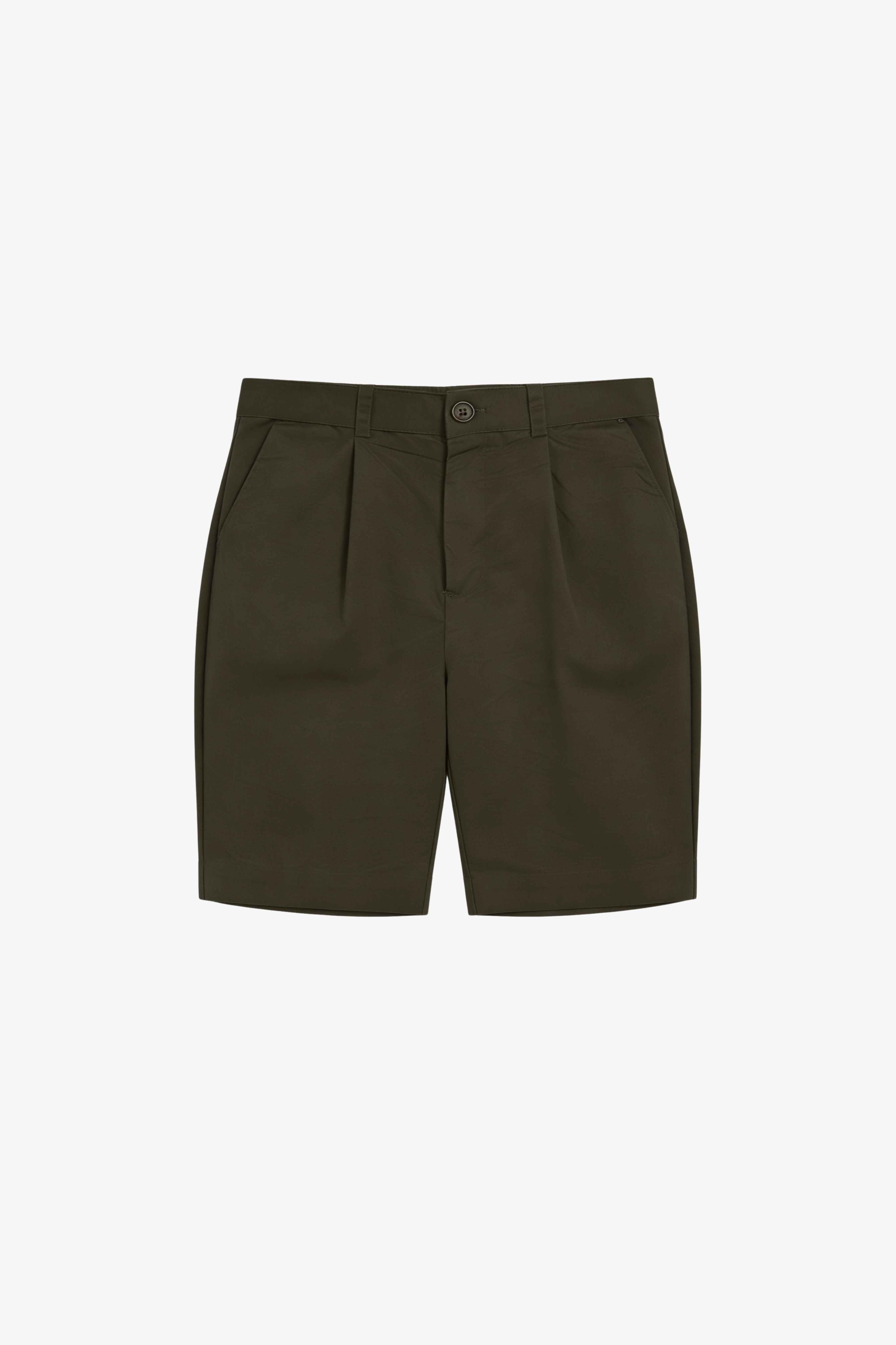 the olive work shorts.