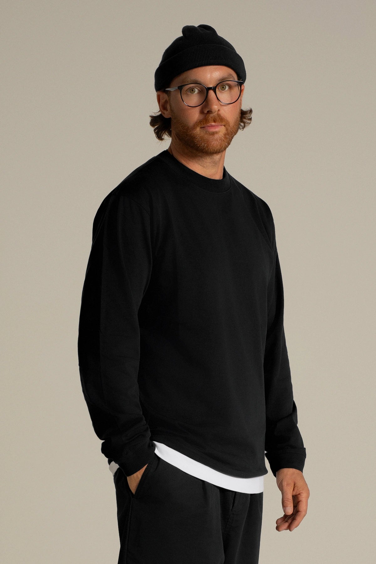 gúdd. The Black Longsleeve in Black, product photo 2