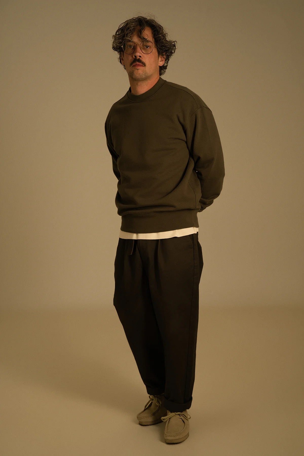 the olive crewneck.