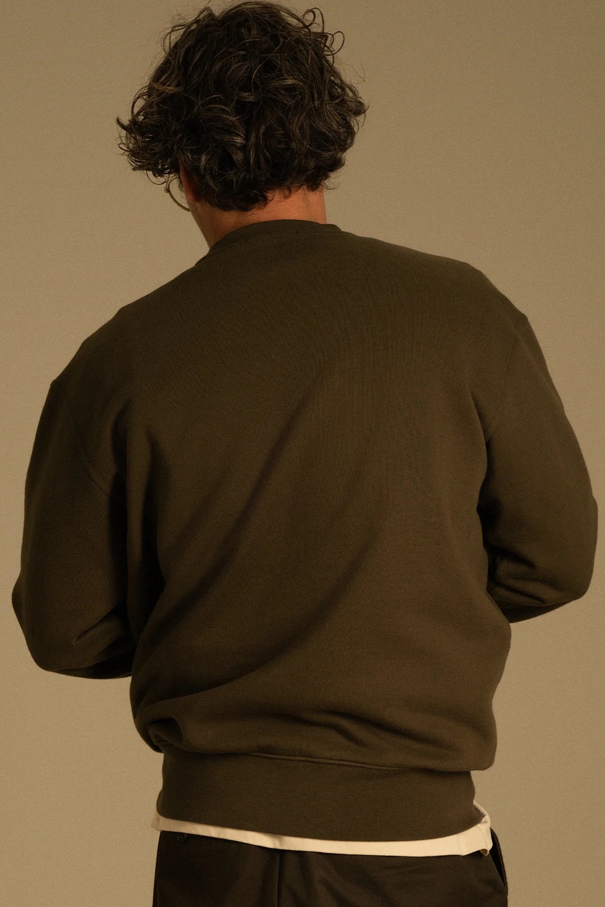 the olive crewneck.