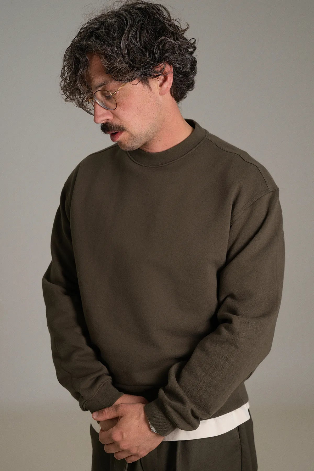 the olive crewneck.