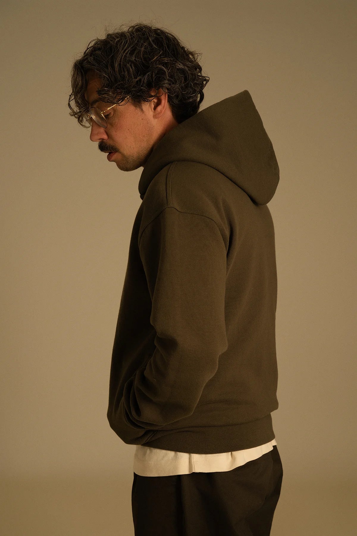 the olive zip hoodie.