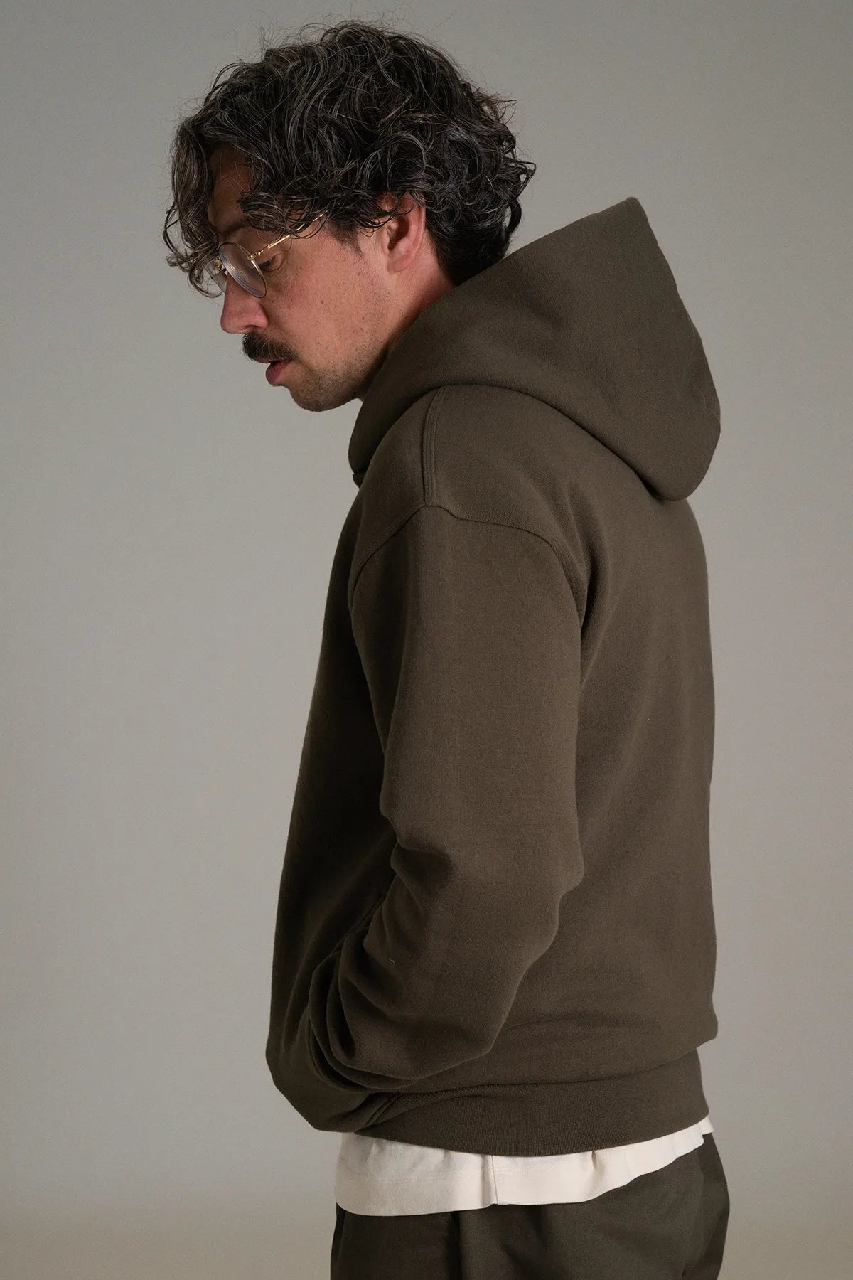 gúdd. The Olive Zip Hoodie in Dust Olive, product photo 5