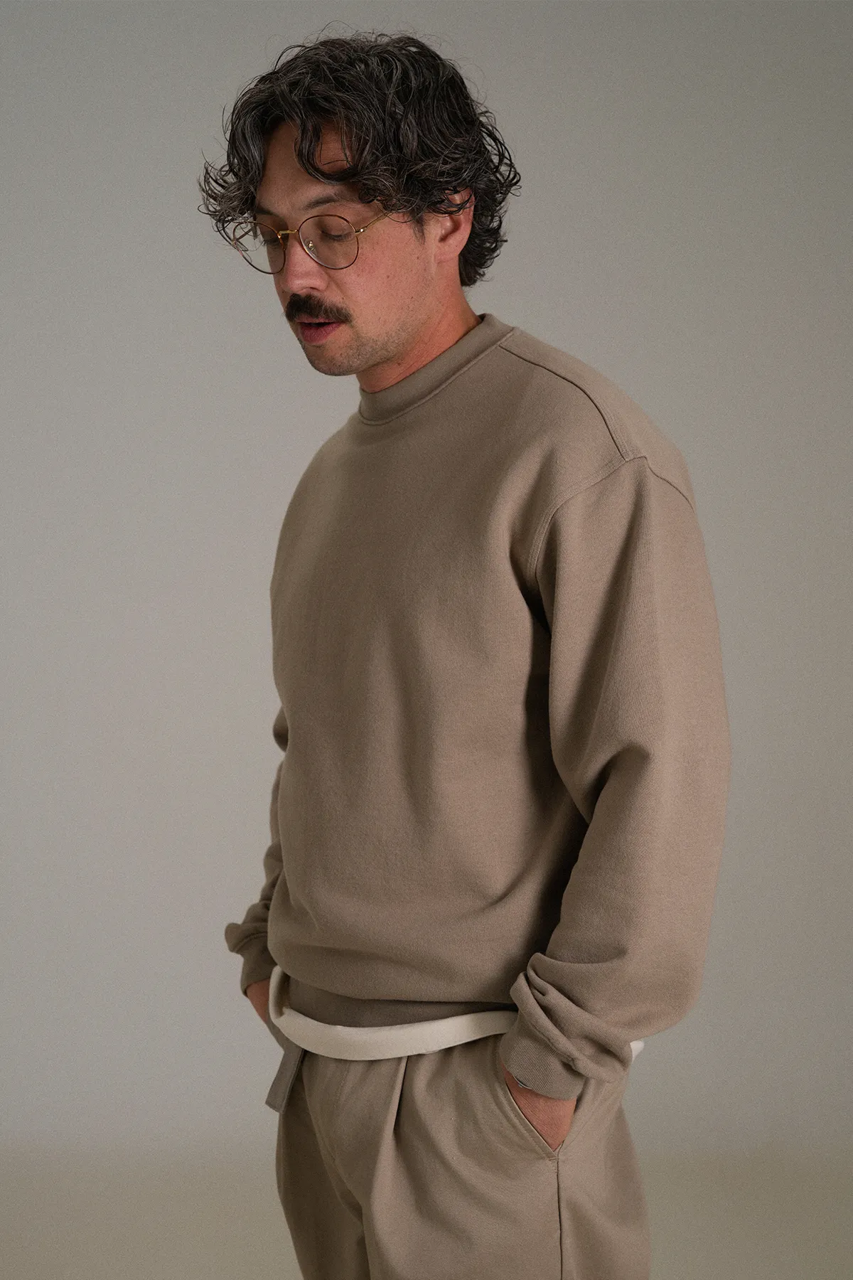 gúdd. The Taupe Crewneck in Taupe, product photo 4