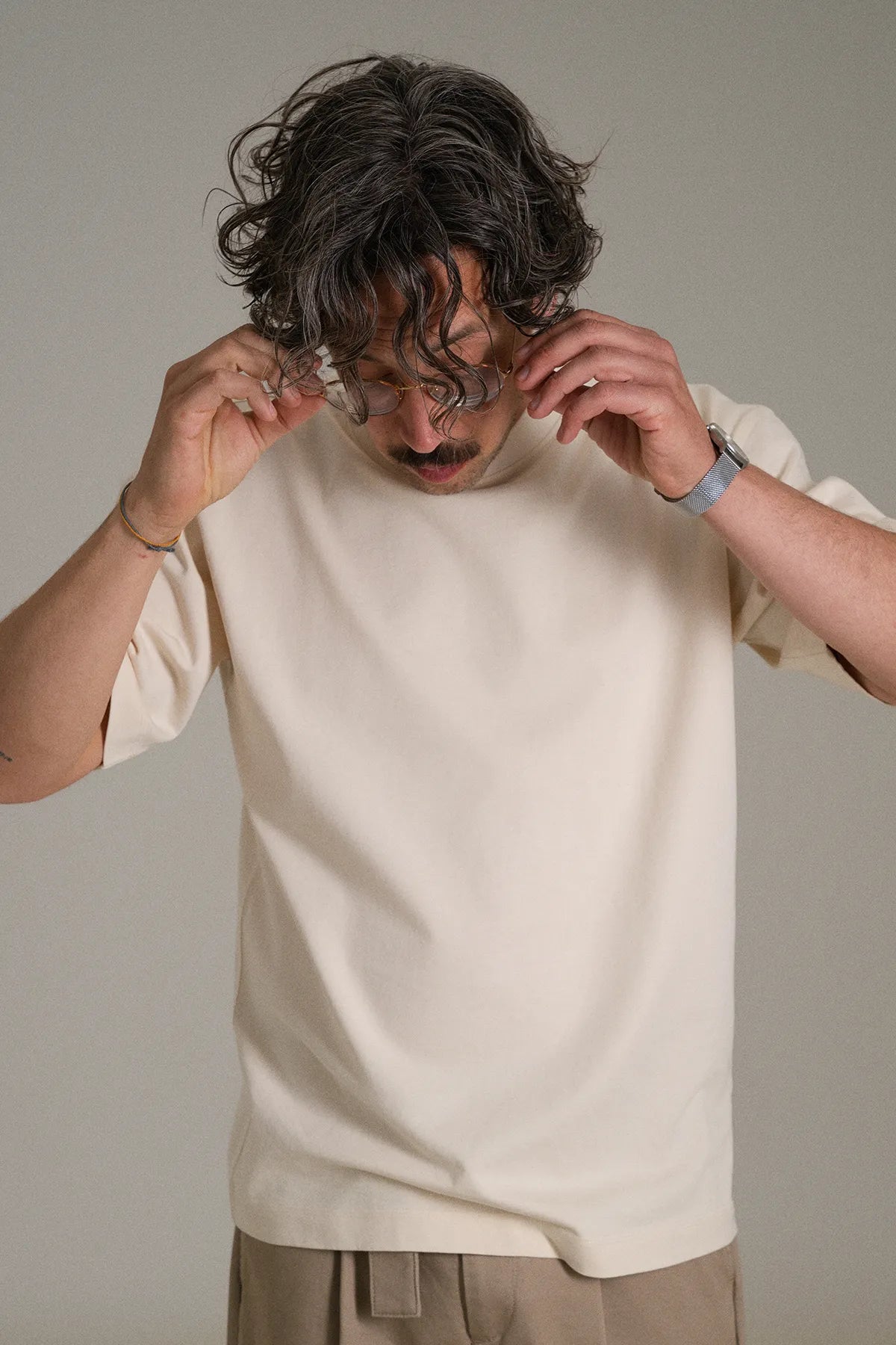 the undyed tee.