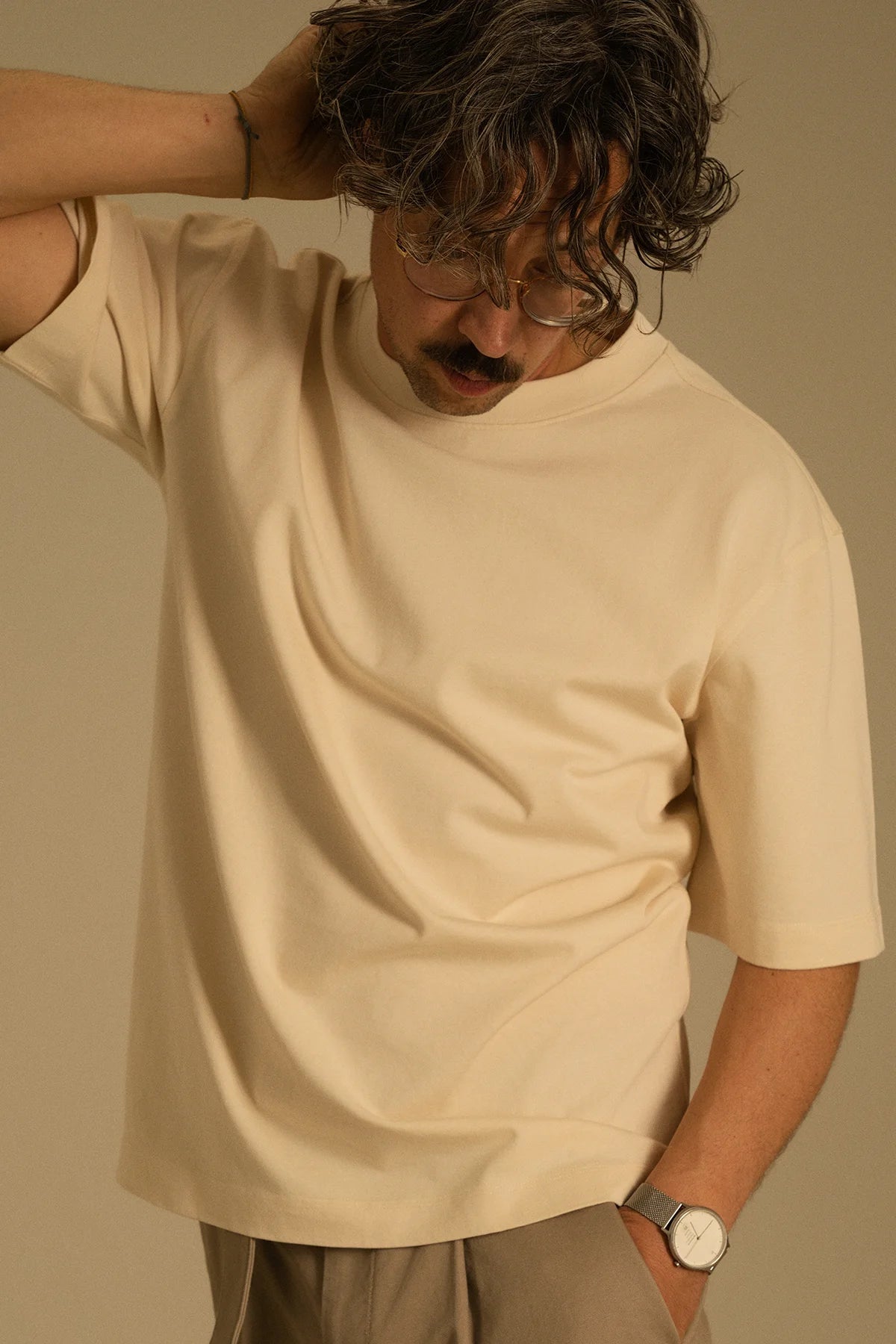 the undyed tee.