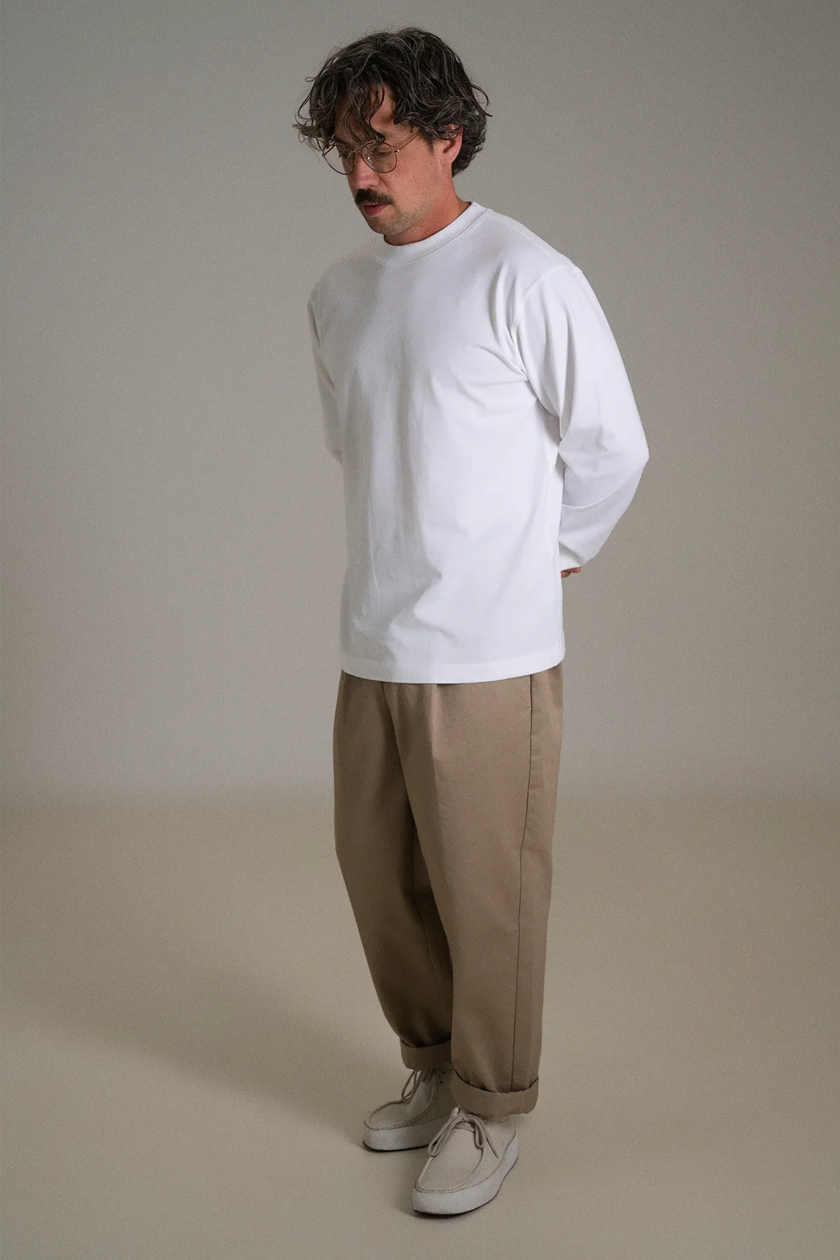 the white longsleeve.