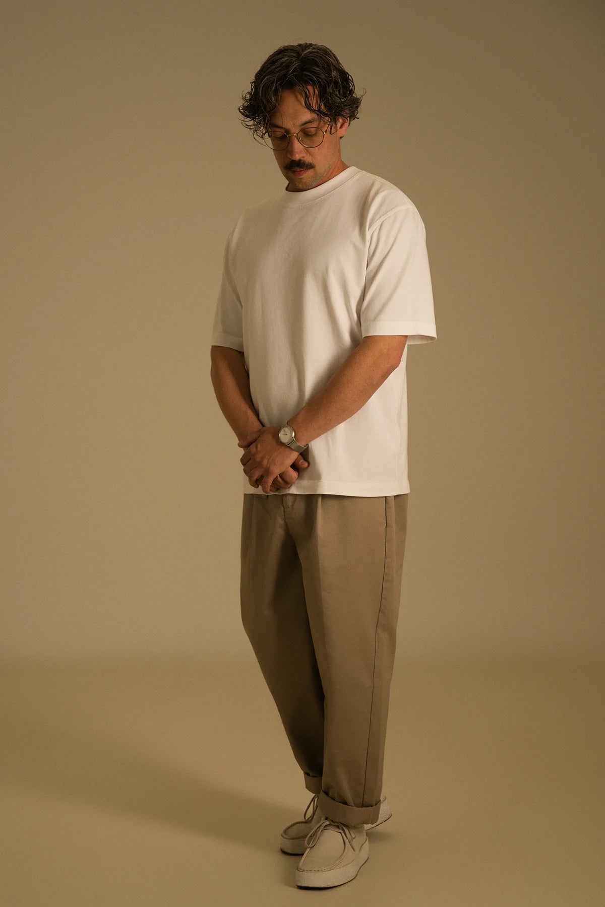 the white tee.